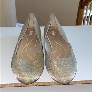 Silver and Gold Glitter Flats
